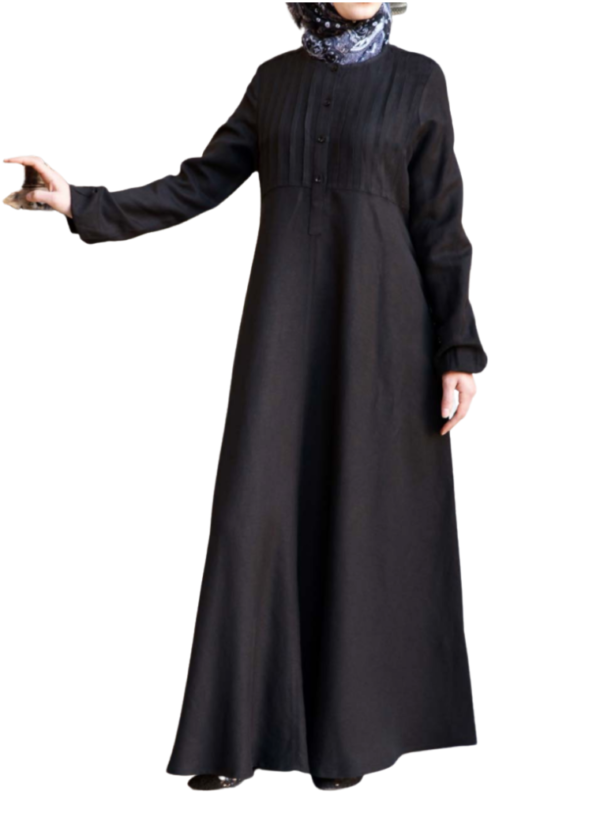 Linen Abaya with Tucks