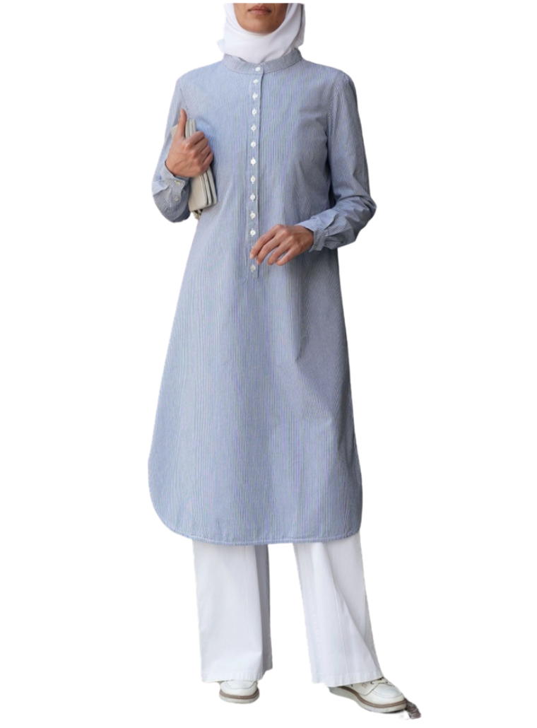 Shukr - Pinstripe Mother of Pearl Tunic Shukr - Pinstripe Mother of Pearl Tunic